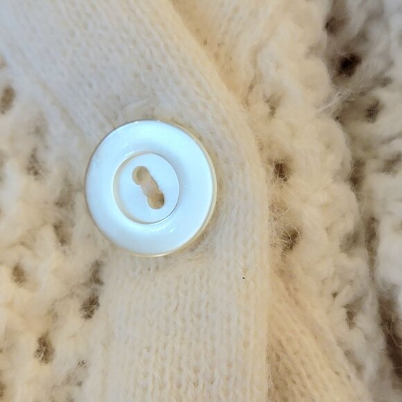 Vintage 70s Crochet Poncho Cardigan Wrap Jacket Shawl Women One Size Fall Winter - Picture 14 of 16